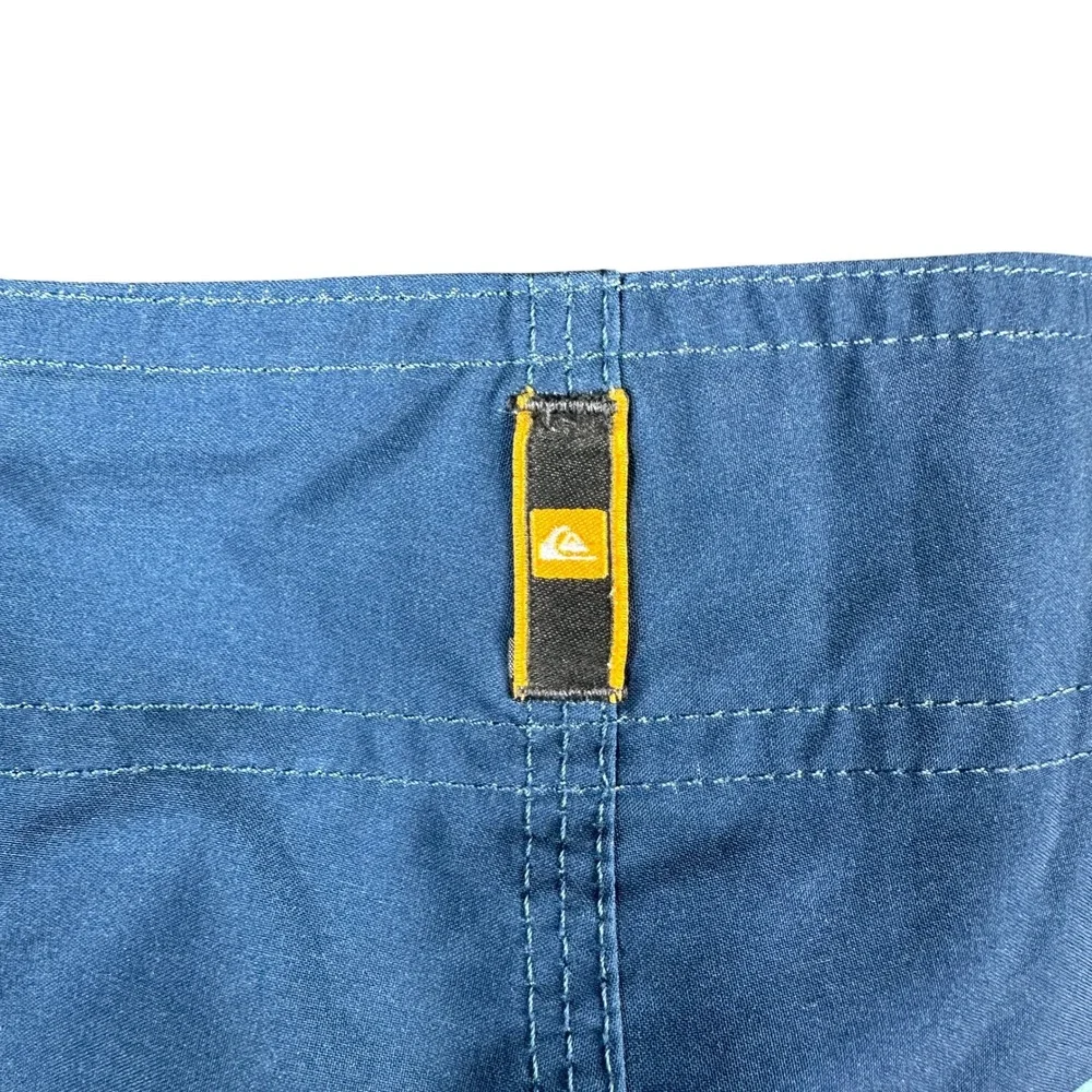 Quiksilver Waterman Collection Mens Blue Striped Summer Board Shorts Size 36
